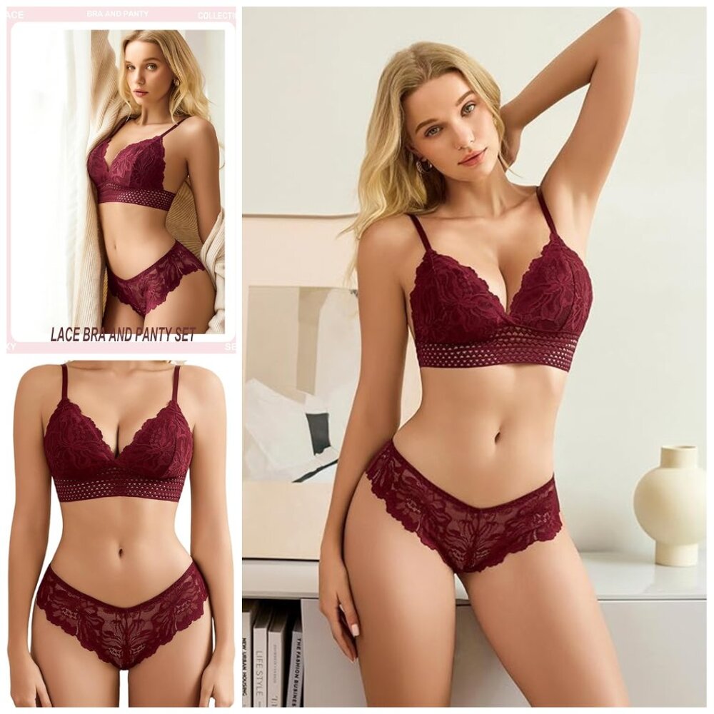 Avidlove Lingerie Set for Women Sexy Lace Bra and Panty Sets 2 Piece Lace Set